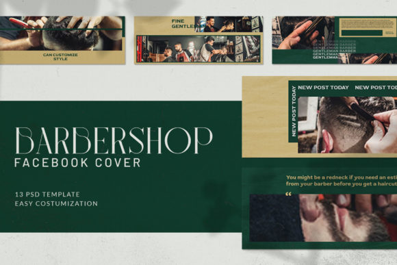 Barbershop Vol2 Facebook Cover Templates