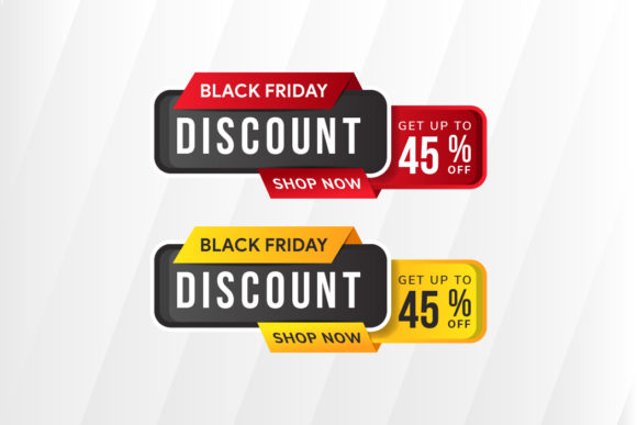 Black Friday Discount Element Banner Design Template