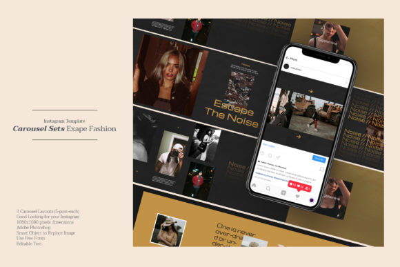 Carousel Sets Exape Fashion for Dynamic Visual Storytelling