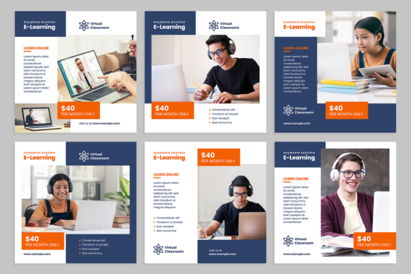 E-learning Courses Social Media Post