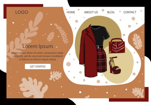 Landing Page Fashion Elegant Red Dresses
