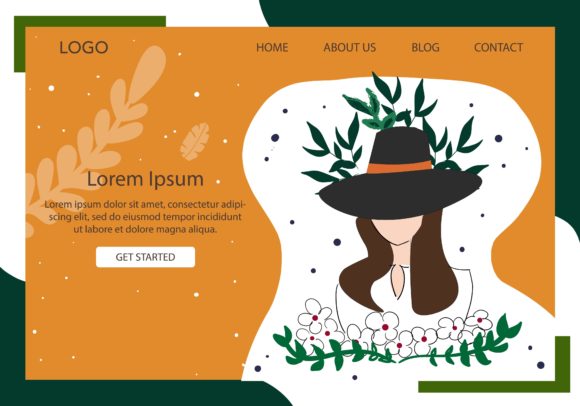 Landing Page Fashion Girl with Black Hat
