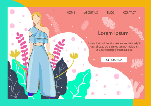 Landing Page Fashion Retro Blue Dresses: A Timeless Design for Modern Use
