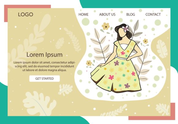 Landing Page Fashion with Summer Dresses