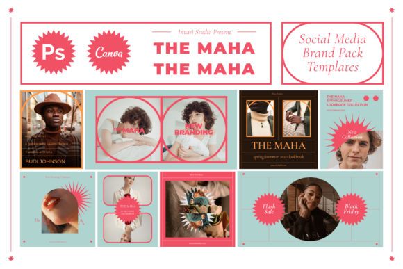 Maha - Social Media Brand Templates: Transform Your Instagram with 180 Designs