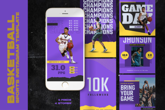 Master Your Instagram Game with Basketball Sports Instagram Templates