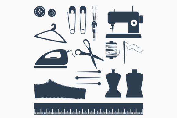 Monochrome Sewing Equipment Icons Set: A Strategic Tool for Design and Communication