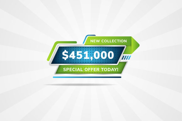 Price Element Banner Green Blue Geometry