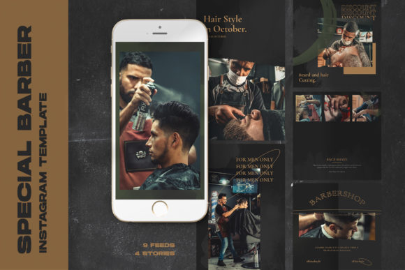Special Barbershop Instagram Templates for Professional Content Creation