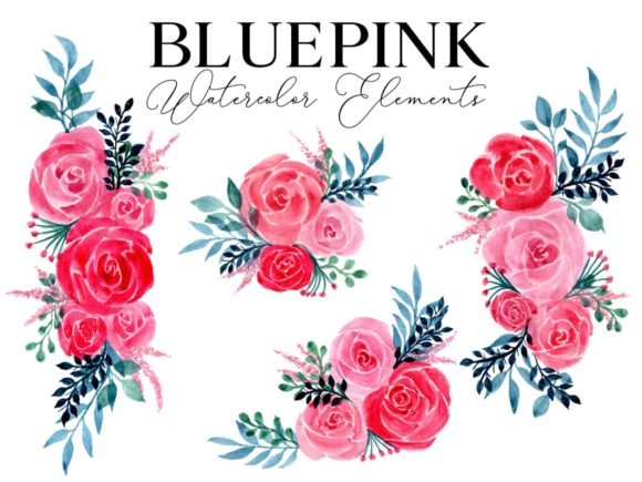 The Allure of Bluepink Rose Watercolor Element: A Creative Revolution in Design